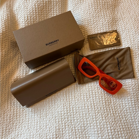 Burberry “Astrid” Sunglasses in Orange - Picture 1 of 10